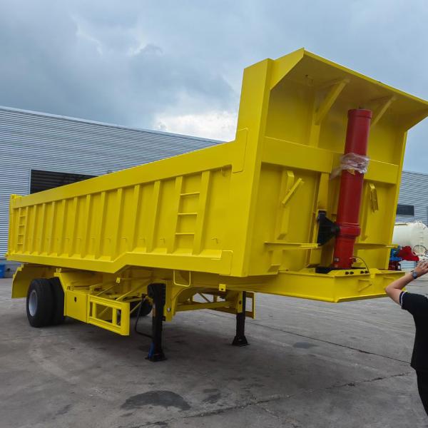 ABS Anti-lock Braking System 3 Axle Tipper Trailer Dump Semi Truck Trailer 12 Tire