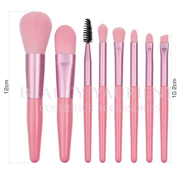 Anti Bac 8 Piece Makeup Brush Set PBT Hair Travel Makeup Brush Set