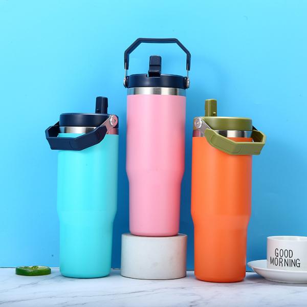 30oz Stanley Similar Type Car Travel Tumbler With Handle Stainless Steel 304 Material