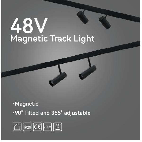 18W 48V Adjustable Angle Led Magnetic Track Light 1377lm-1683lm