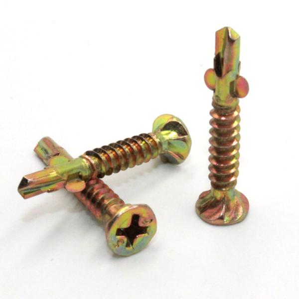 Стальные цинковые филипсы с плоской головой самосверляющие винты с двумя ушами