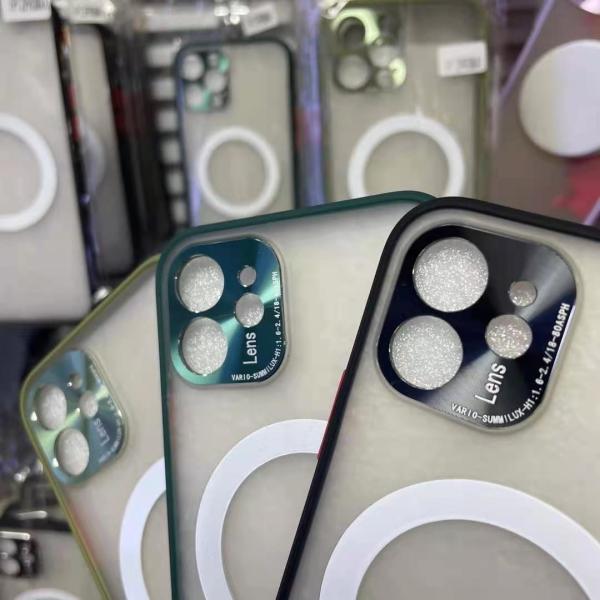 8mm Induction Metal leans Magnetic Phone Case For 6.5 Inch IPhone