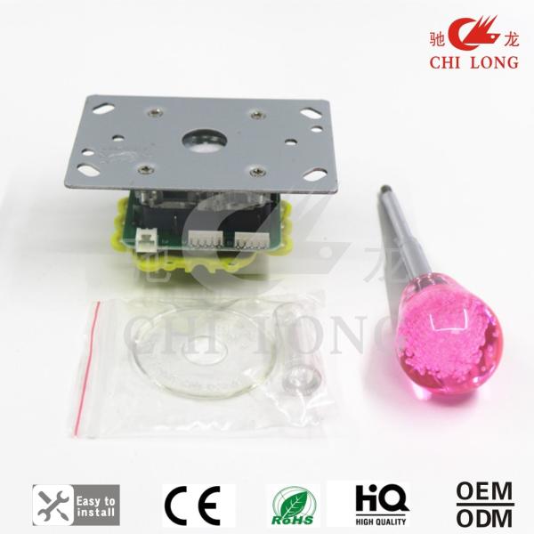Rgb / Single Color Crystal Led Arcade Joystick , Integrated Design Video Game Joystick
