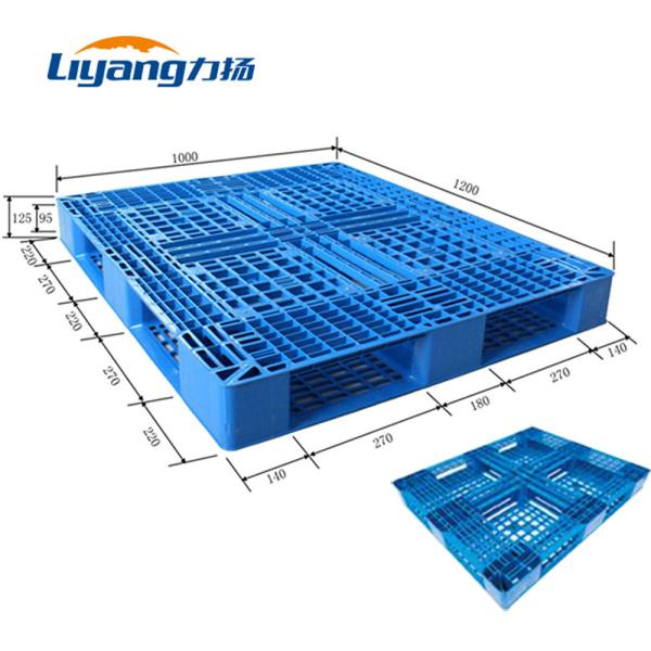 Único lado das páletes plásticas verdes da pálete 1000x1200 Rackable do Euro dos PP