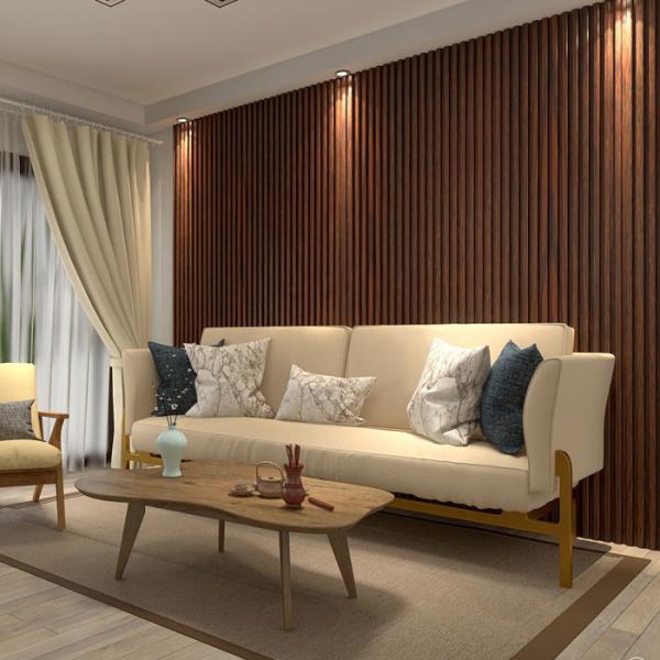 Panel de pared WPC laminado para interiores Diseños de grano de madera PVC paneles de pared Wpc para para decoración de interiores