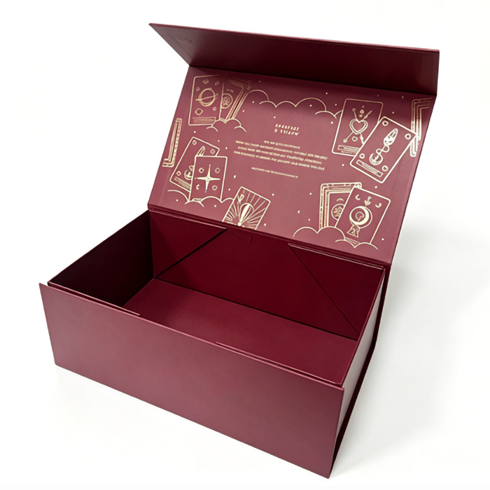 Rigid Presentation Magnetic Closure Boxes Collapsible with Fixed Dividers