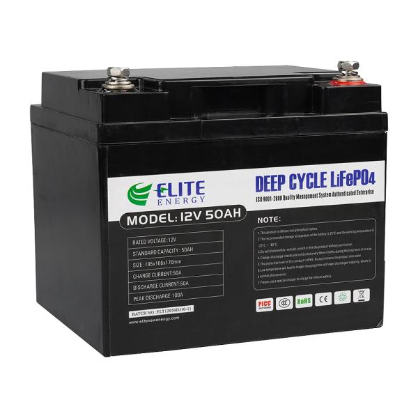 лития света СИД батареи 50Ah 12V LiFePO4 батарея солнечного перезаряжаемые