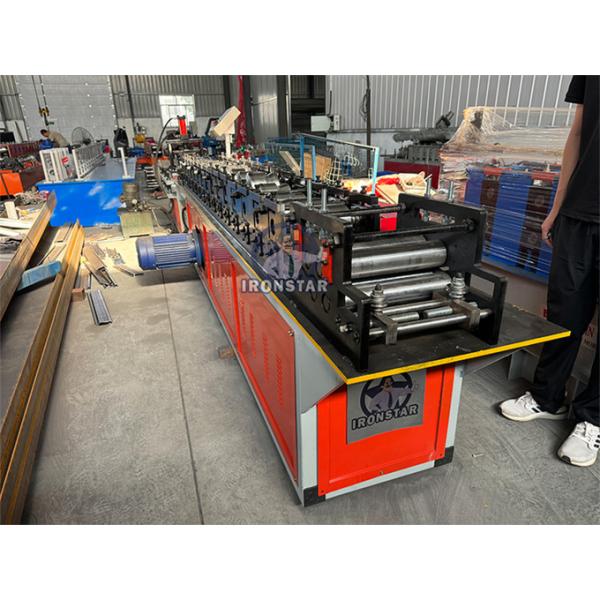 “100mm sandwich rolling shutter door machine, sandwich shutter roll forming machine, insulated shutter panel forming line, rolling shutter door making machine, cold roll former, metal shutter door ”