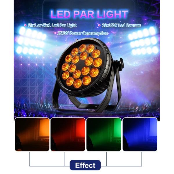 IP65 18*15W Waterproof LED Par Light  RGBWA 5in1 for Music Show Wedding&Party