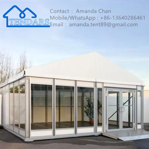 Outdoor White Catering Festival Tent Wedding Marquee Tents With Glass Wall