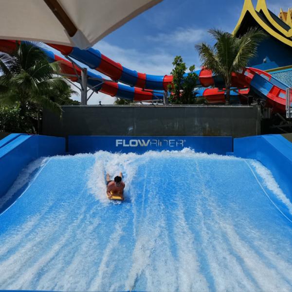 Water Park Equipment Theme Water Splash Kids Raft Riders Water Spray Fiberglass Slide for Sale