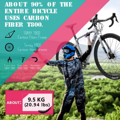 Capacidade de carga da bicicleta 150kg da estrada do cascalho do carbono da velocidade de SHIMANO R3000 18