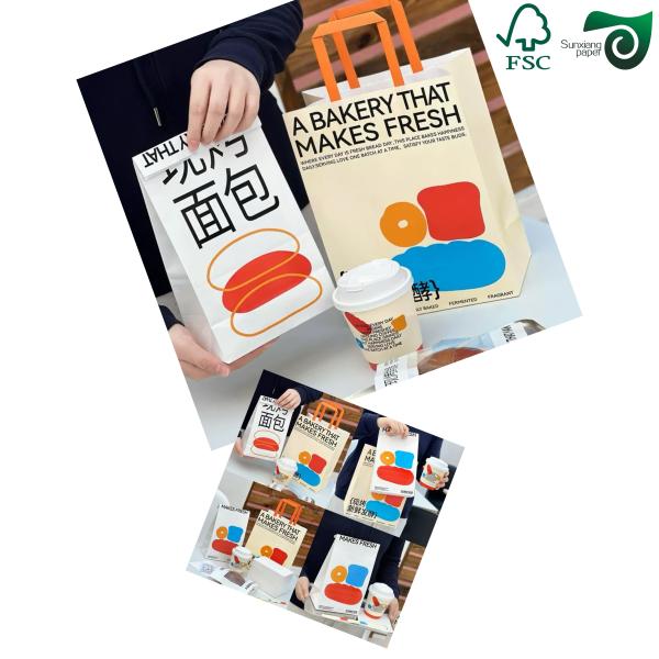 80GSM 90GSM Papier kraft blanc sans danger pour les aliments pour la fabrication de sacs ultra résistant aux larmes Toutes les pâtes de bois FSC