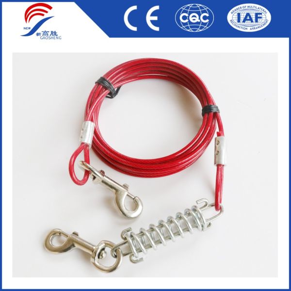 Steel Wire Rope Sling With Snap Hook 5mm for Dog Tie Out Cable