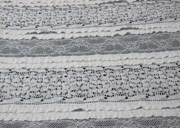 Delicate Grey Stretch Lace Fabric For Nightwear , Bedding Textile SGS CY-LW0182