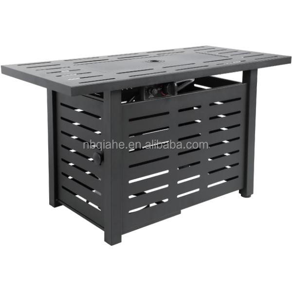 Outdoor Garden Corten Steel BBQ Grill with Rectangle Spherical Smokeless Gas Fire Pit