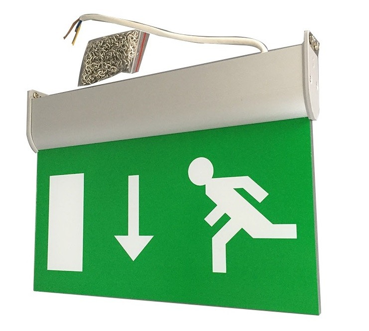 Fire Proof Battery Powered Double Sided LED Exit Sign Emergency DSL015AM