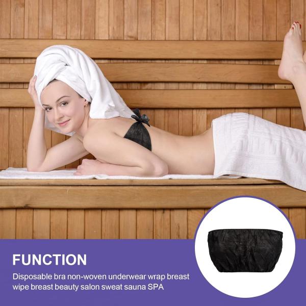 Disposable Vacation Bra Strapless Underwear Individually Wrapped General Size for Beauty Salon, SPA, Spray Tanning