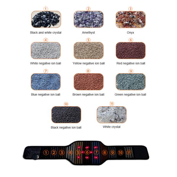 128*24cm Black 1-30Hz Far Infrared Sauna PEMF Belt for Chronic Pain Relief