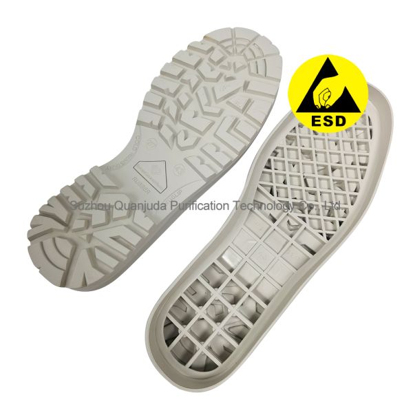 Custom Large Size ESD Antistatic Rubber Sole For Conductive Cleanroom Safety Boots