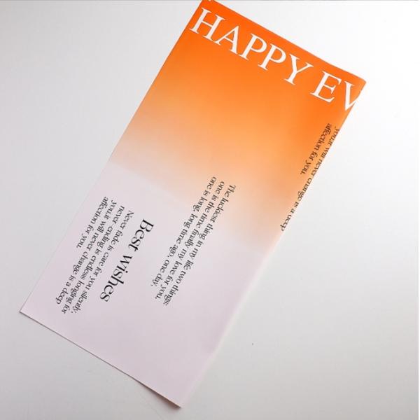 El nuevo papel de envoltura de flores de Taimi con gradiente inglés, papel de envoltura de ramo, papel Ouya resistente al agua materiales de arte floral