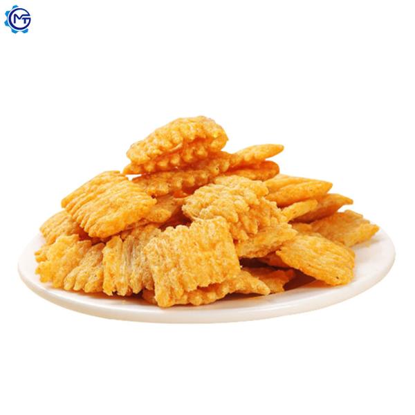 Food Grade Stainless Steel Fried Snack Production Line Fish Duck Bugles Shape