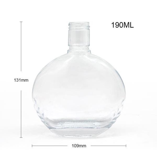Custom Frosted Printing Glass Bottle for Super Flint Gin Vodka Rum Whisky Brandy 750ml