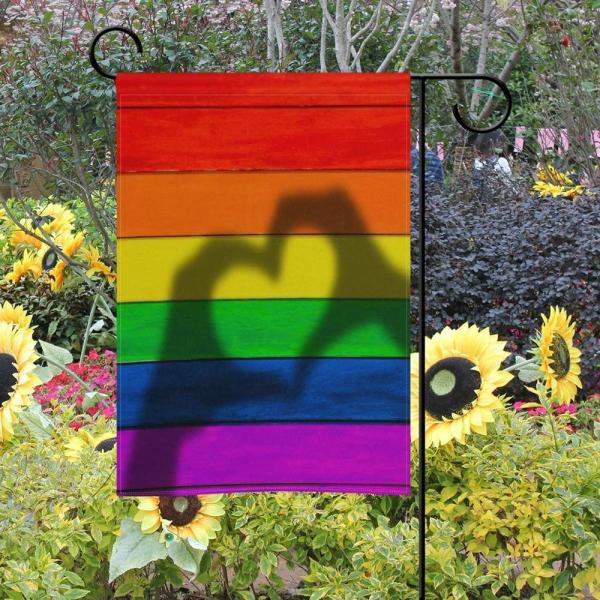 arco-íris feito sob encomenda Pride Garden Banner alegre das bandeiras de praia da transferência térmica do poliéster 100D