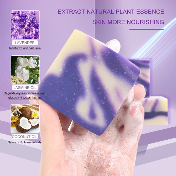 Herbal Organic Handmade Soap Lavender Scent Dry Skin Soap