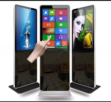 Наземный стенд 55 дюймовый UHD 4K LCD Все в одном сенсорный экран компьютер киоск самообслуживание информационная станция