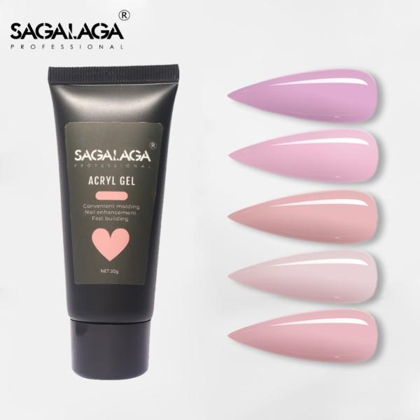 Glitter Acrygel Nail Base Builder Uv Gel Extensions Nude Pink Brown Acrylic Gel for Vegan Nail Uv Gel Polish