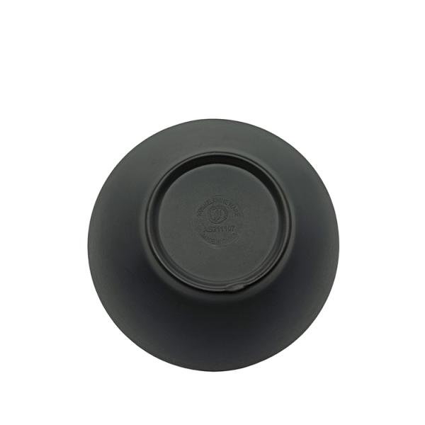 7'' Home Melamine Soup Bowl Dinnerware Matte Black Deep Round