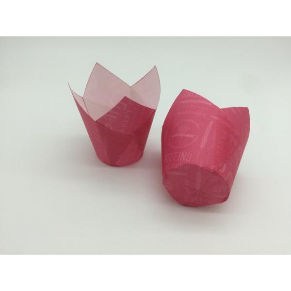 Rose Tulip Paper Cups Cupcake Muffin Containers Disposable For Kids Birthday Party