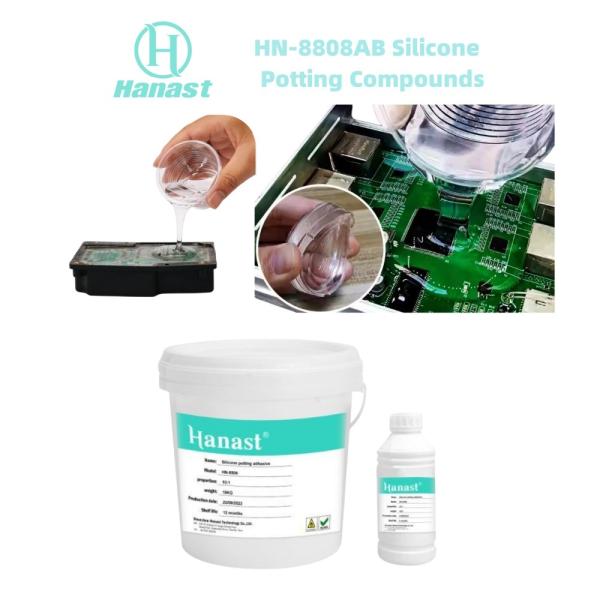 UV Resistance 10:1 Clear Silicon Potting Compound For LED Drivers, Flexible Light Strips