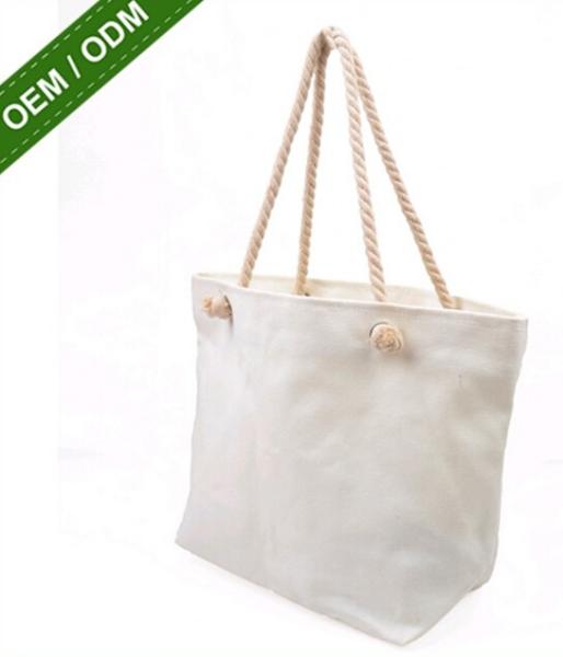 Fashion Style Organic Recyclable Shopping Canvas Tote Bag Cotton