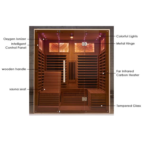 Древесина комнаты сауны длинноволновой части инфракрасной области крытая сушит пар 1800x1500x2000mm