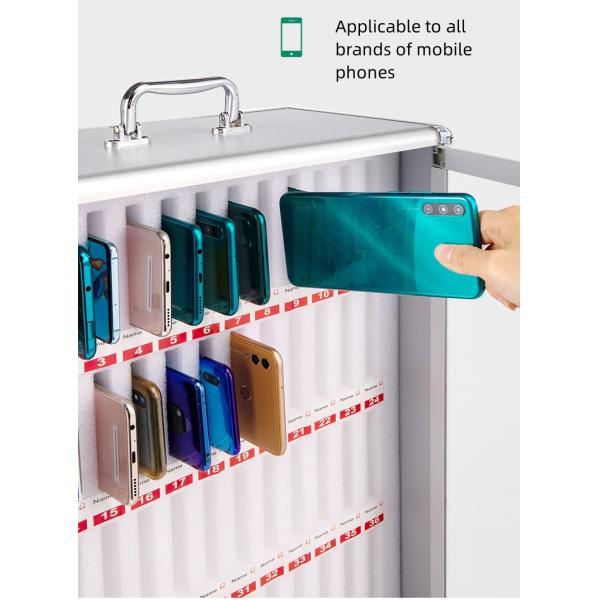 Student Aluminum Alloy Wall clear Acrylic Storage Lockable Mobile Phone Holder Cabinet