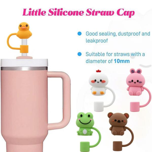 Покрышка соломинкой для Кубка Стэнли Силиконовый соломинный топер совместим с 30&40 Oz Tumbler 10mm 0.4in Силиконовые соломинные крышки