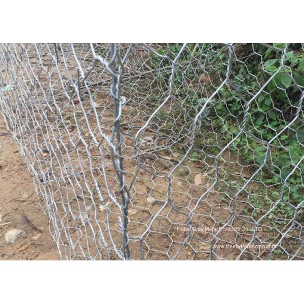 Hexgonal Gabion Wire Mesh / Galvanized Gabion Retaining Walls / Gabion Basket