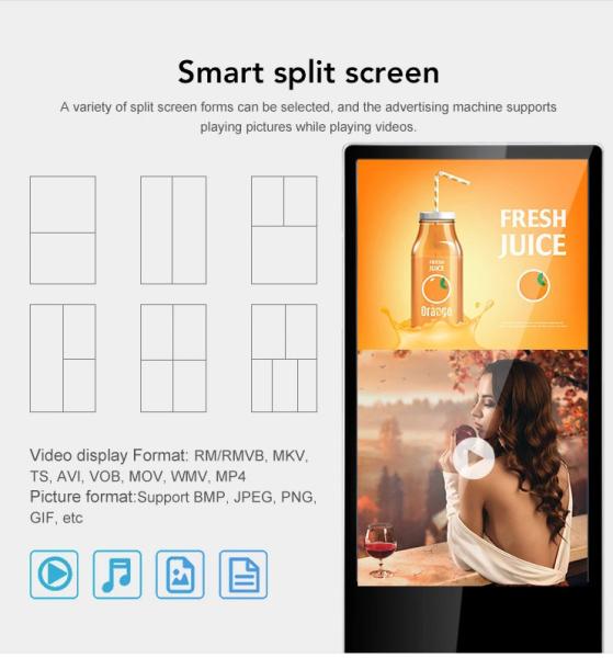 43inch/55inch android floor stand lcd touch screen advertising digital display player for advertising
