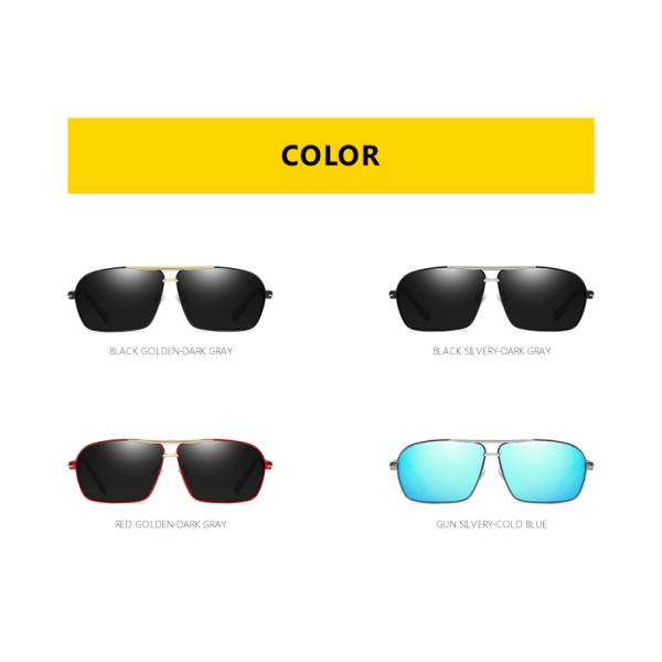 UV400 Mens Luxury Sunglasses Bridge Sport Metal Frame TAC Man Night Driving