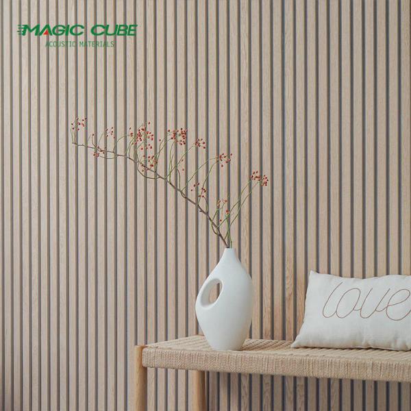 Bedroom Modern Design MDF Wood Slat Acoustic Panels With 12mm Thickness