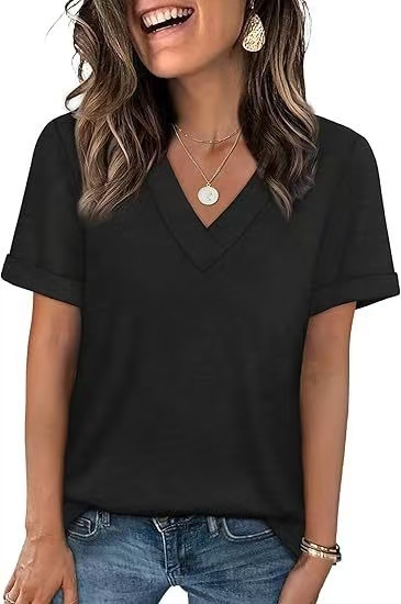 Stylish Breathable Ladies Casual T-shirt Soft Cotton Fabric Comfortable Fit Lightweight Material Ideal for Daily Wear