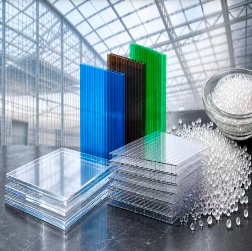 Greenhouse Roof Panels UV Protection Polycarbonate PC Twin Wall Hollow Sheet