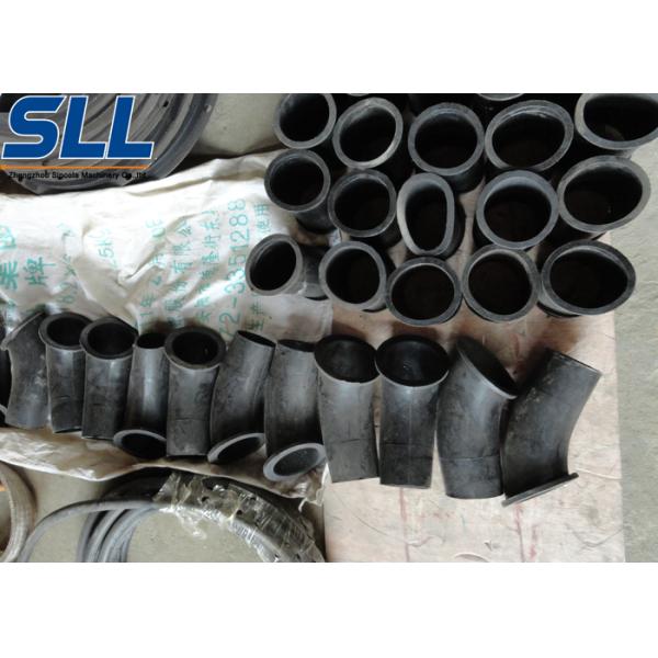 Concrete shotcrete machine spare rubber elbow made of black rubber high wear and corrosion resistance