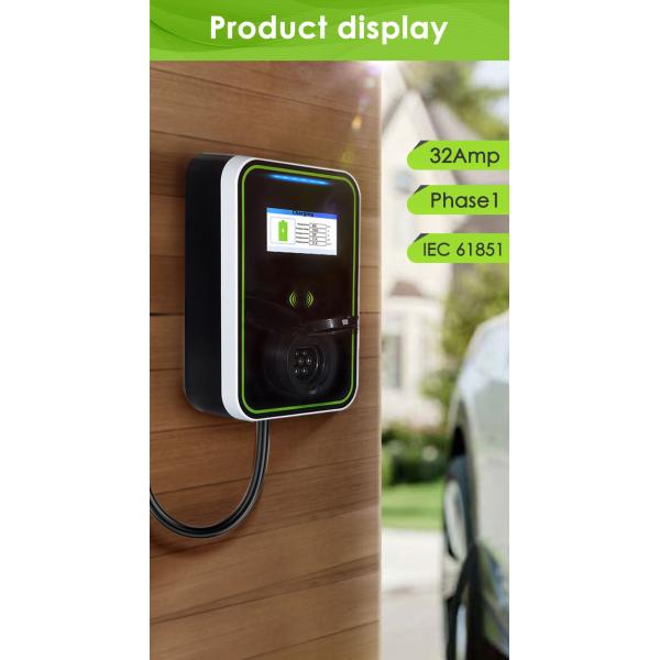 Ev Charger Electric Car Wall Mounted Ev Charger 7kw One phase 32A With Plug And Play
