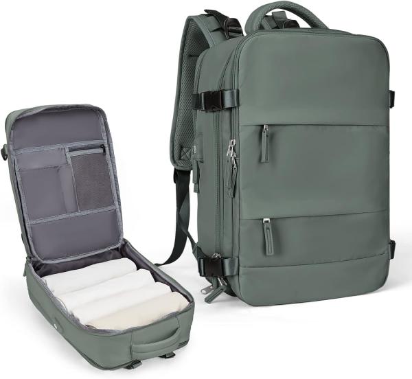 Large Carry On Outdoor Waterproof Hiking Sports  Casual Daypack Travel Bag with independant Shoes Compartment