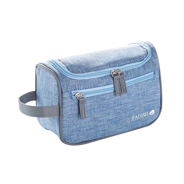 Oxford Fabric Mens Custom Cosmetic Bags , top double metal zipper Make Up Organizer