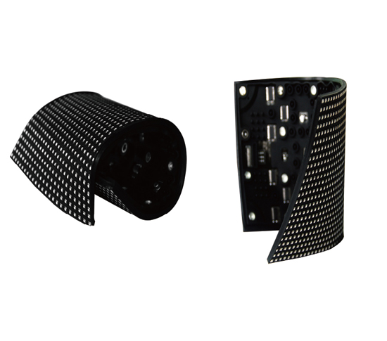 Ultra Thin Soft Ribbon Rubber Flexible Led Curtain Display With Any Shape / Size