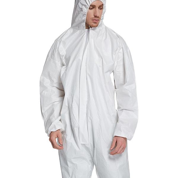 Micro-porous film coverall non woven clothing hooded disposable coverall